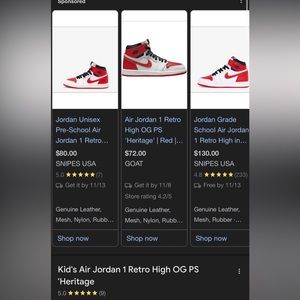 Kids Air Jordan 1